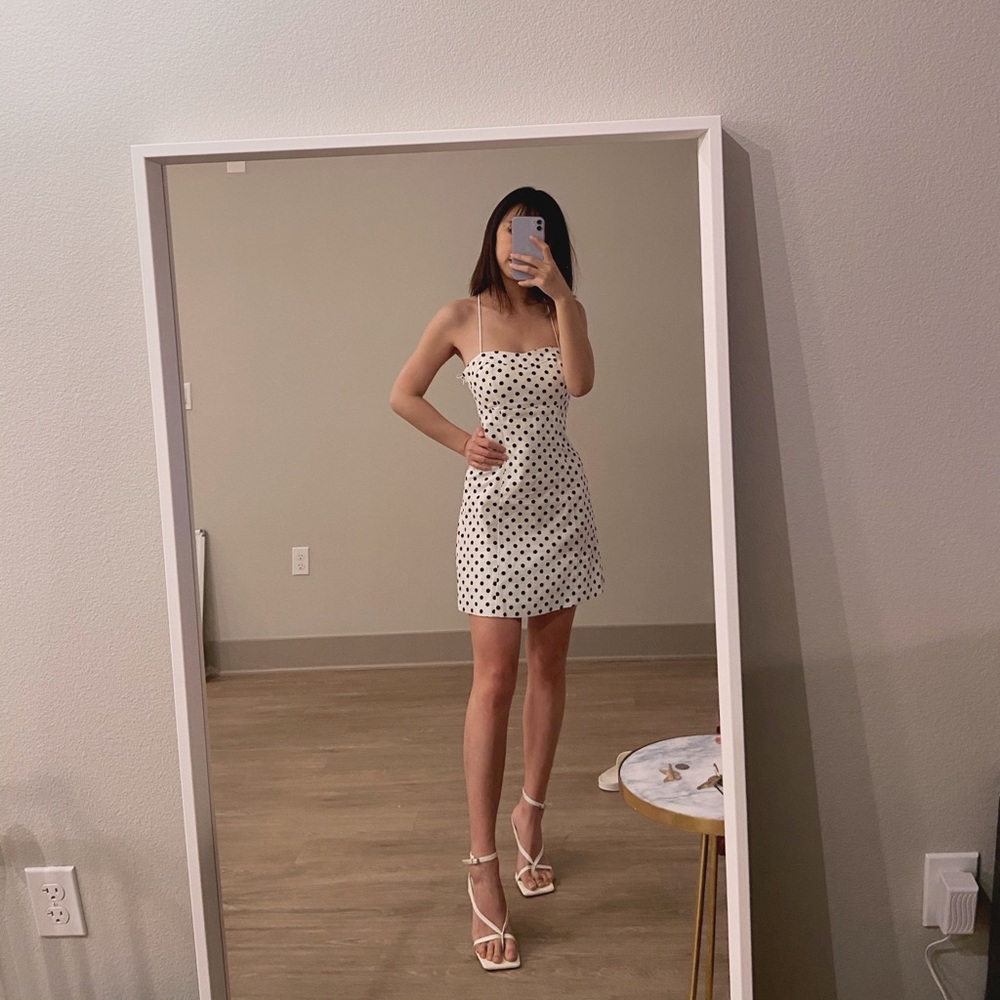 Zara black and white dress